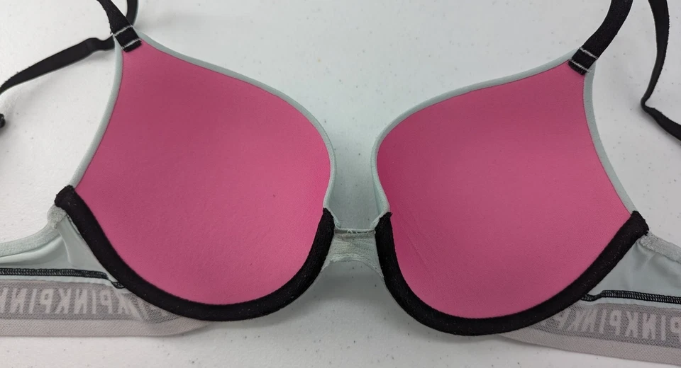 Sujetador Victoria's Secret ROSA Para Mujer 34B Verde Menta Azul Push Up-LEER Foto 4 de 4