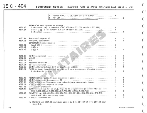 Joint tubulure remplissage réservoir Peugeot 404 berline ->M1967 404 U 404 C - Picture 4 of 4