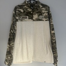 Fanatics Florida Gators Camouflag 1/4 Zip Pullover Fleece Sweater Men  s Size  L  