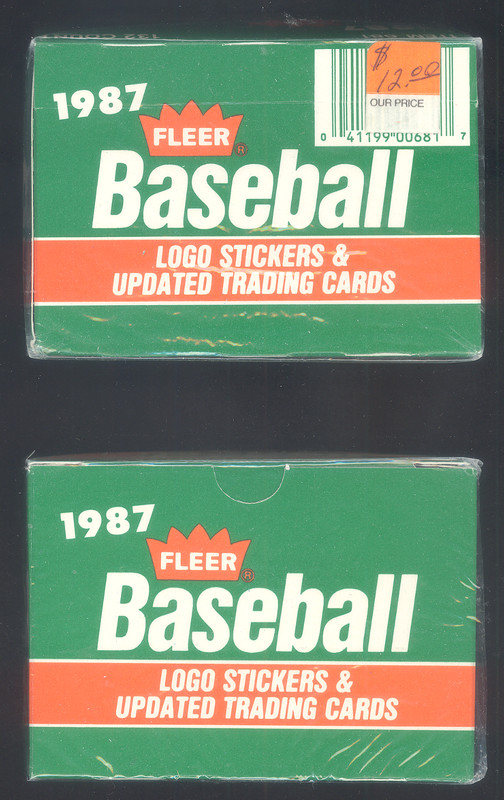 2 Box Lot 1987 Fleer Update Factory Sealed Baseball Card Sets Maddux RC
