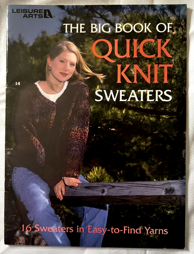 Big Book of Quick Knit Sweaters Knitting Patterns Book 32" - 42" Cardigan Vest P - 第 1/10 張圖片