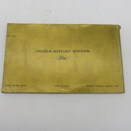 1967 Mercury Registered Owners Manual Monterey Park Lane Marquis Colony Park - Picture 7 of 7