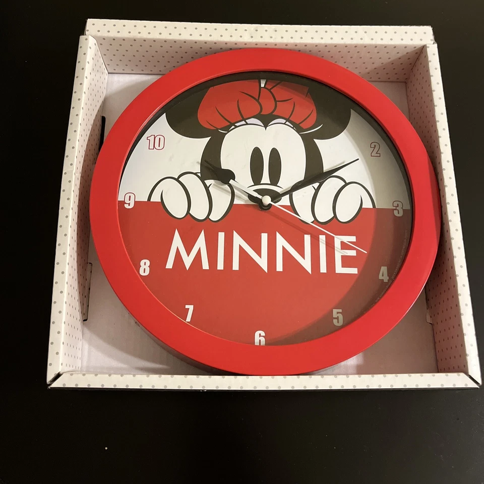 Disney Minnie Mouse Wall Clock 9.5”  BIOWORLD Red Kids - Image 4 of 4
