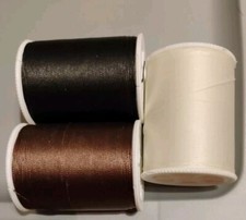 Lot 3 Spools Craft Button Poly Heavy Nylon Upholstery Thread 150 yd each MIX