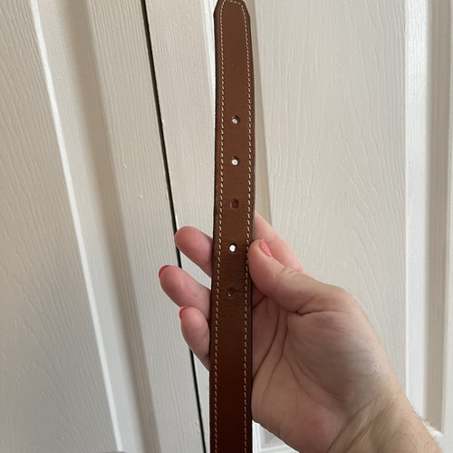 Eddie Bauer Kids Boys Brown Leather Belt Sz L 30-34" Skinny Waist Belt - Picture 11 of 14