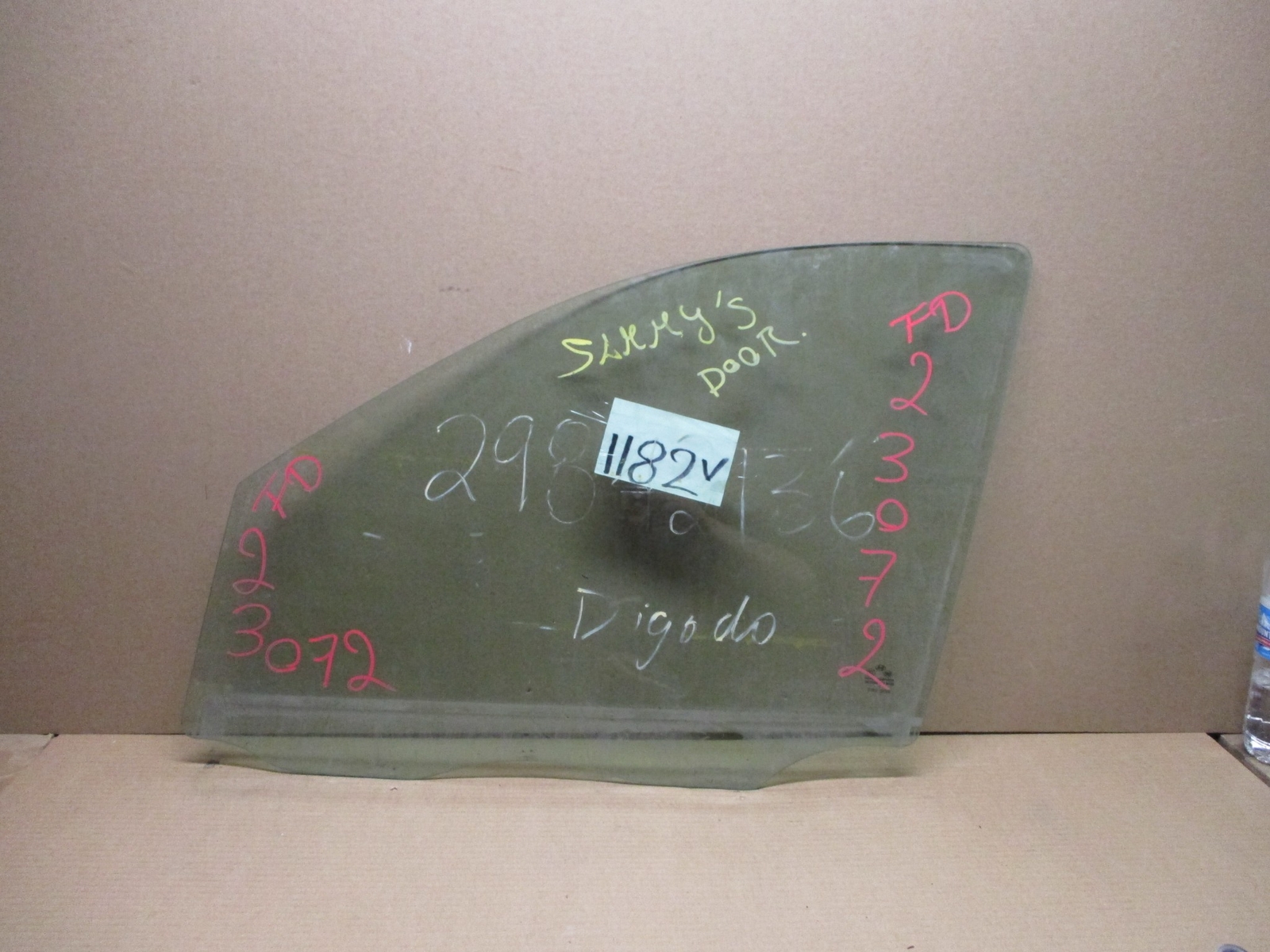 07 08 09 10 11 12 Santa Fe Front Driver Side Used Door Glass Window #1182-V