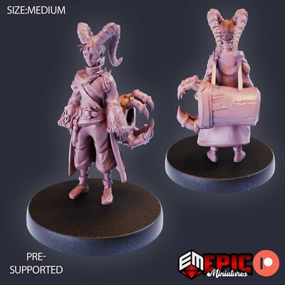 Warlock Apprentice A Epic Miniatures Monster RPG D&D Pathfinder 3D Print Chaos
