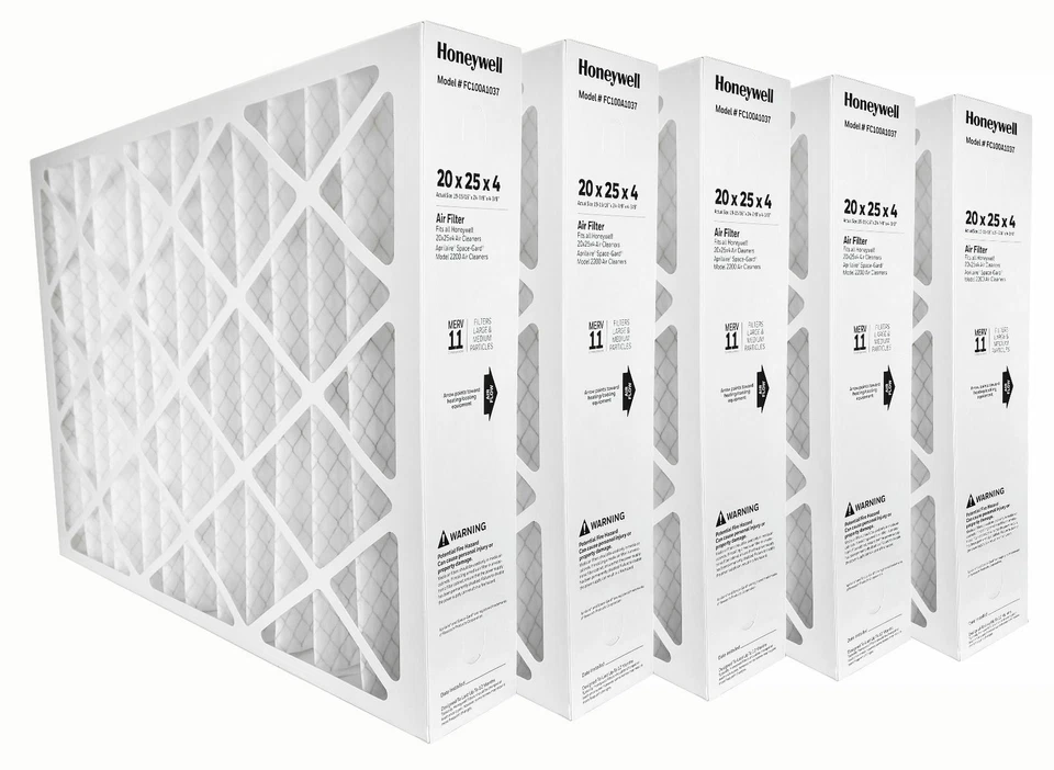 Filtros de horno Honeywell 20x25x4, reemplazo de filtro, Merv 11 (paquete de 5) Foto 3 de 4