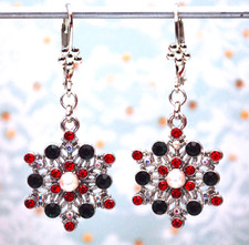 Weihnachtsohrringe Eiskristall tolle Ohrringe mit Strass Weihnachtsgeschenk Neu