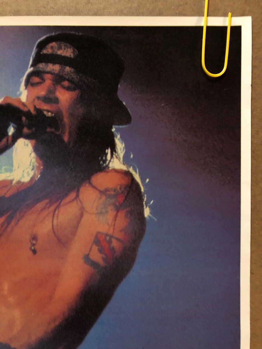 Original Vintage Poster Axl Rose Guns N' Roses Rock and Roll On