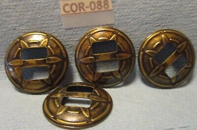 4 Old Saddle Shop Inventory Beautiful Antique Bronze Color Slotted Conchos