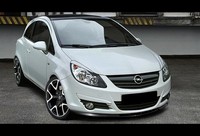 Schwarze CUP Spoilerlippe Opel Corsa D Frontspoiler Spoiler Diffusor Ansatz ABS