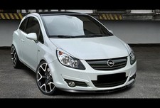 schwarze CUP Spoilerlippe Opel Corsa D Frontspoiler Spoiler Diffusor Ansatz ABS