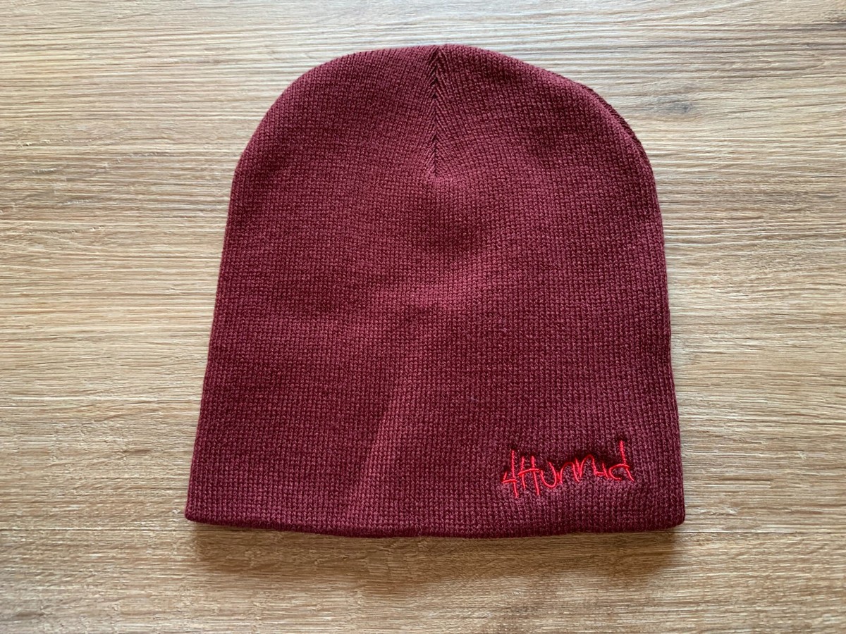 4HUNNID YG 400 BURGUNDY SKULL CAP BEANIE | eBay