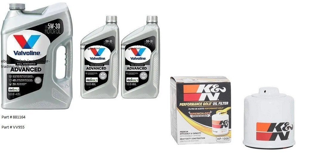 - 7 Quarts W/k&n Oil Filter