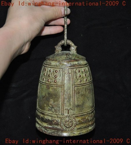 China Chinesisch Antik Buddhismus Tempel Bronze Glocke Glockenspiel Uhr - Bild 7 von 10
