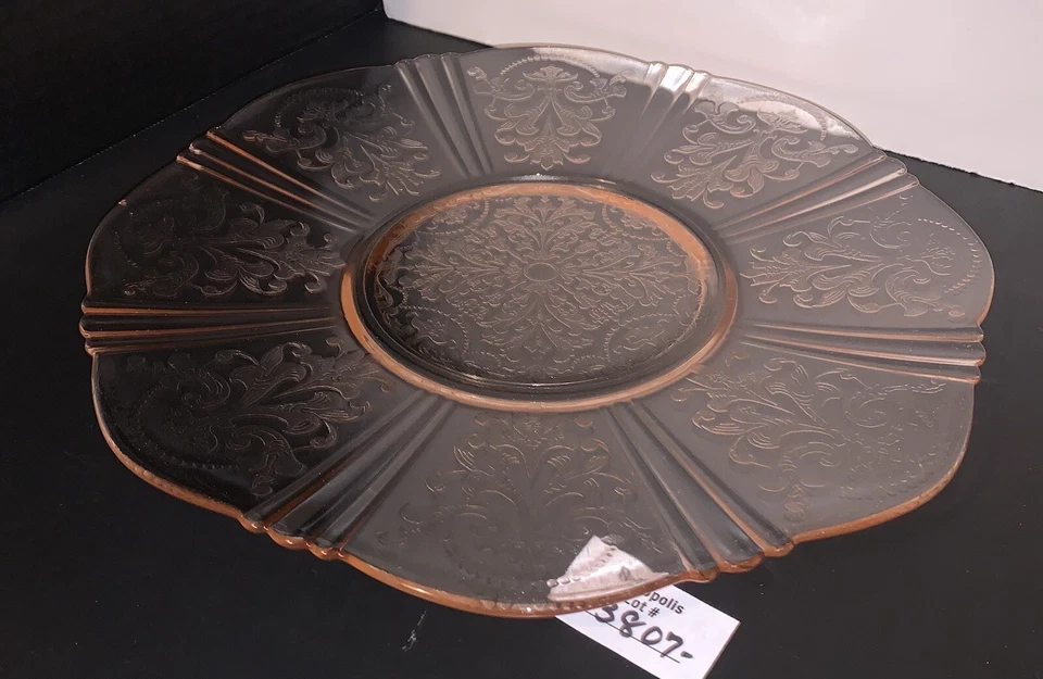 Macbeth Evans American Sweetheart Pink Depression Glass Salver Plate 12” - Image 2 of 4