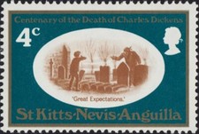 ST. KITTS & NEVIS - 1970 - Centenary of Charles Dickens' Death - MNH - Sc. #223
