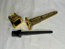 Sacro Chiodo della Croce, Metallo Massiccio, Placcato Oro, Replica Biblica, Libro Omaggio