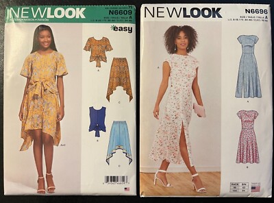 New Look N6609 &/or N6696 (Sizes: 8-20 / 6-18) Misses' Tops, Skirts / Dresses