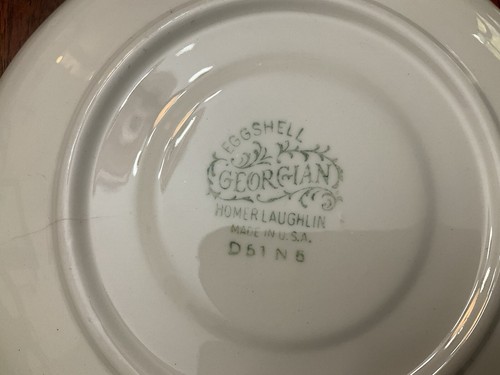 RARE Homer Laughlin PINK ROSE Eggshell Georgian Coffee/Tea Cup & Saucer X4 G3528 - Picture 8 of 15