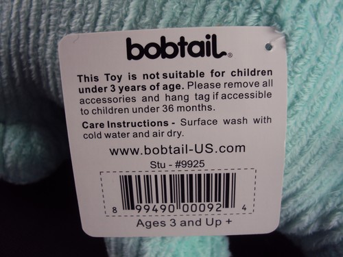 Animal de peluche Bobtail, #9925, "Stu", totalmente nuevo con etiquetas, ¡envío gratuito! - Imagen 8 de 9