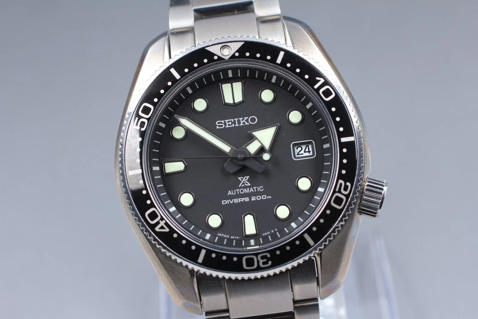 Vtg[N MINT W/Box] SEIKO Prospex 6R15-04G0 Automatic Diver Scuba Black Mens Watch - image 3 of 4