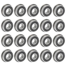 20pack F608-2RS Flanged Ball Bearing Sealed Chrome Steel Flange Bearings