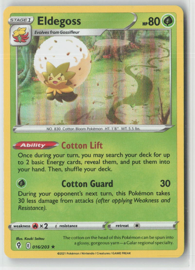 Eldegoss 016/203 Holo Rare Evolving Skies Pokemon Near Mint