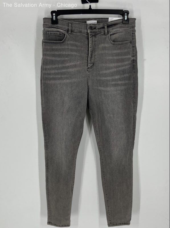 Loft Womens Gray Medium Wash High Rise Coin Pocket Denim Jegging Jeans Size 32