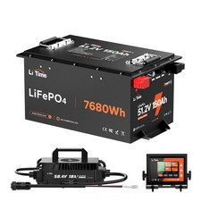 LiTime 48V 150Ah 300A BMS Bluetooth Lithium Battery All-in-one Kit For Golf Cart