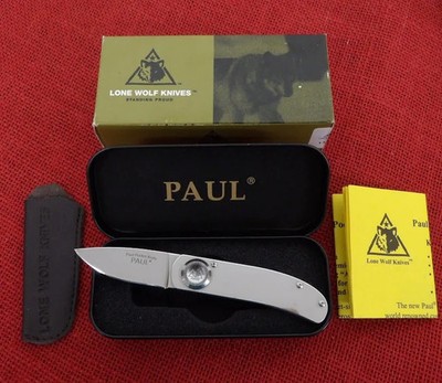 Lone Wolf Paul Knife LM12300 Paul Pocket Folder All Stainless