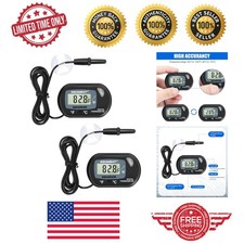 Aquarium Thermometer Duo - Digital, Reusable with LCD Display for Fish Health