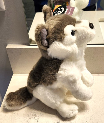 Collecitble Living Nature Husky plush realistic puppy dog Siberian  malamute