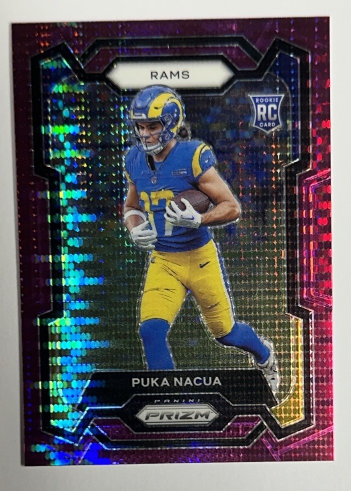 2023 Panini Prizm Purple Pulsar Puka Nacua Rookie RC #357