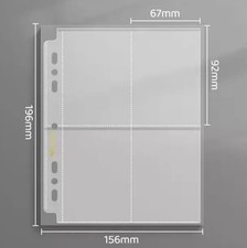 SINGBA A5 Binder CLEAR Card Pages 20 SHEETS 4 Pocket Grid NEW Kpop ON HAND
