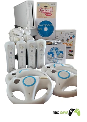Pack Nintendo Wii 4 Joueurs + Mario Kart, Wii Sports.... – Très bon état - Photo 1/4