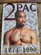 Vintage 1997 2pac R.i.p. Poster 1971-1996 34"x22"