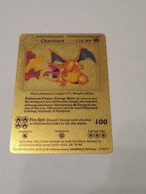 POKÉMON CHARIZARD gold foil Card 
