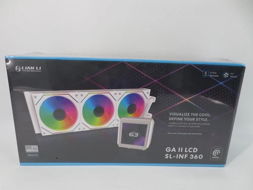 NEW Lian Li GA II LCD SL-INF 360 3x120mm AIO Liquid CPU Cooler Whit GA2ALCD36INW