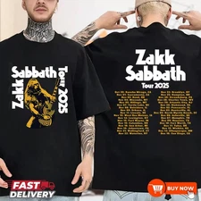 Zakk Sabbath Tour 2025 North American Cities Dates Two Sided TShirt, Size S-5XL