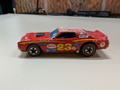 Vintage 1974 Hot Wheels Redline Red Ford Torino Stocker Hong Kong