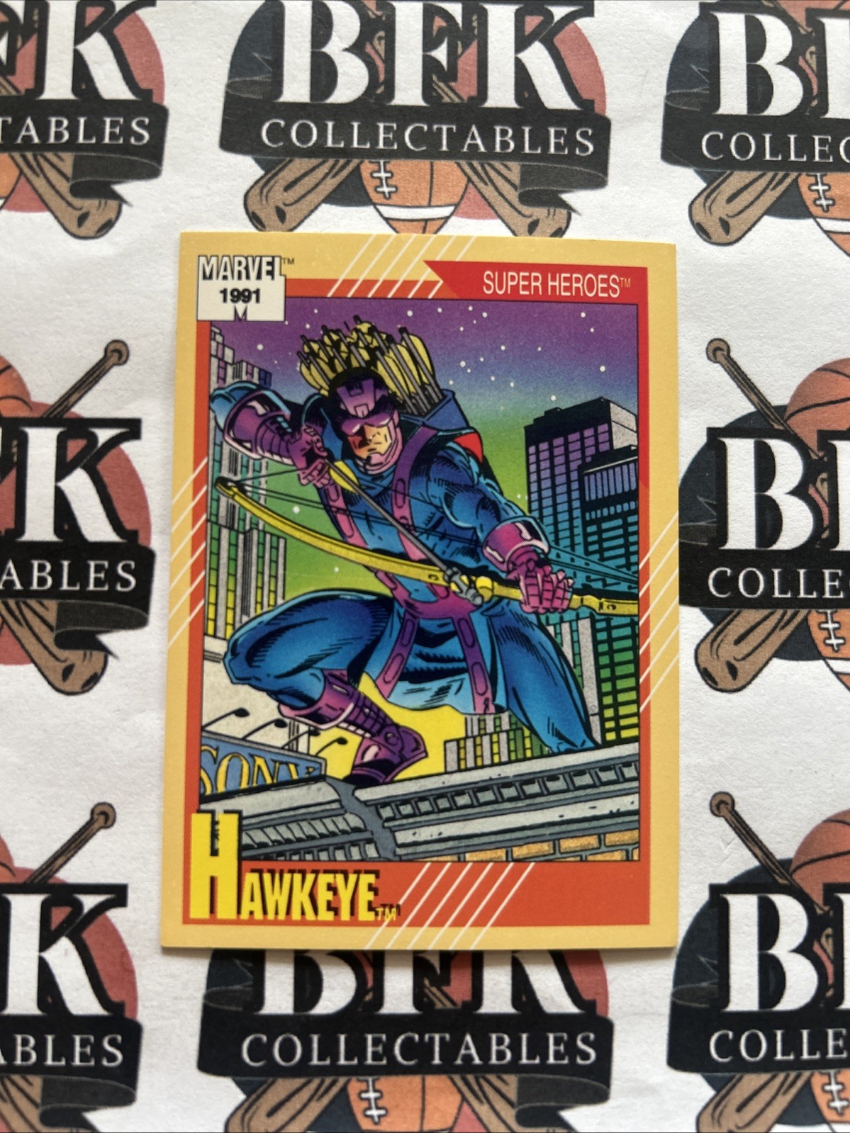 1991 IMPEL MARVEL UNIVERSE SERIES 2 HAWKEYE CARD #20