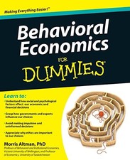 Behavioral Economics For Dummies, Altman, Morris