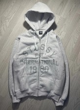 Stüssy Grey Zip Through Hoodie