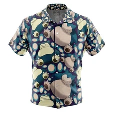 Snorlax Pokemon Hawaiian Shirt