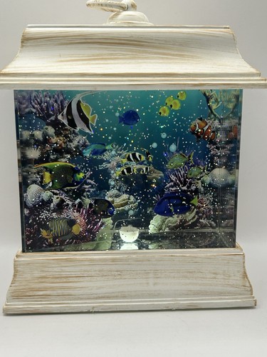 Lighted LED Shimmer Fish Lantern/ Water Globe Lantern In Working Order