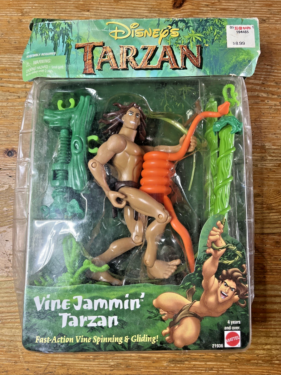 Disney Vine Jammin' Tarzan Action Figure New Sealed Package Mattel
