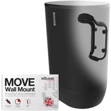 Easy-Fit Wall Mount Bracket for Sonos Move Speakers - Black Weatherproof Finish