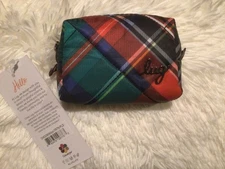 Lug Choo Choo Mini Pill Box Holder in Tartan Plaid HTF! NWT!!